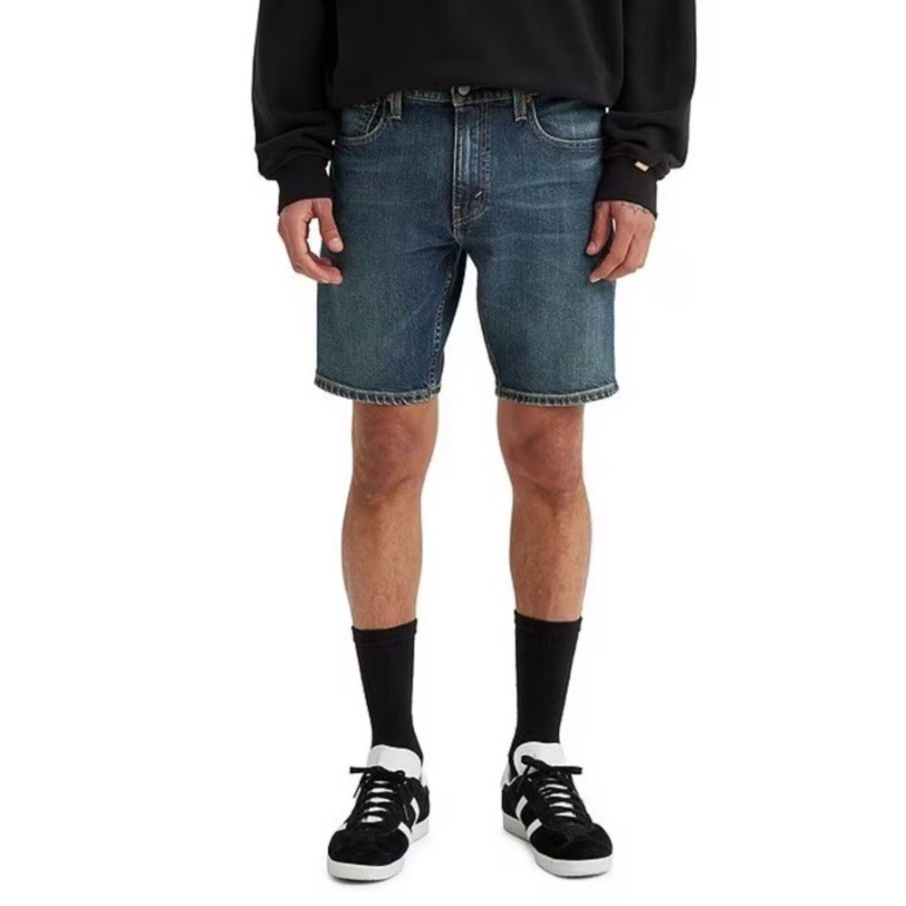 Levi's 412 Slim Stretch Denim Shorts – Men's Size 44 – Blue Wash 9" Inseam Levis